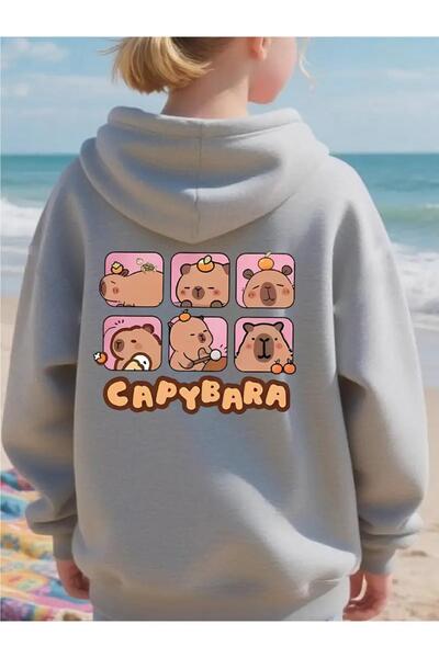 oneagılyazı Iarna cu glugă Swea tricou , Copii Capy Bara Capibara cu imprimeu