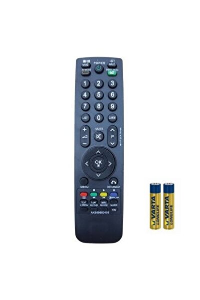 ElectriX Remote Control for LG Smart TV AKB69680403 with Batteries and Remote Stand, ElectriX, Black