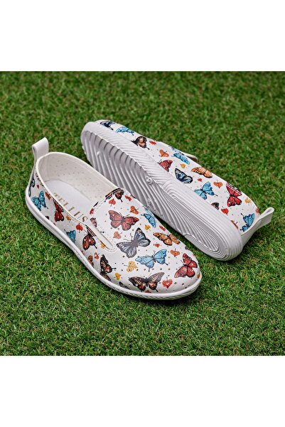 Tellus Παπούτσια Tellus 72-12/1, Λευκά με πεταλούδες - 41