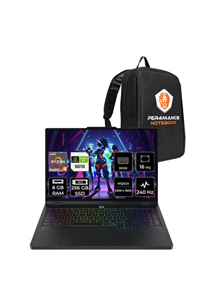 LENOVO Legion Pro 5 R9-8940HX 8GB 256GB SSD RTX5070/8GB 115W 16" QHD+ 240Hz F...