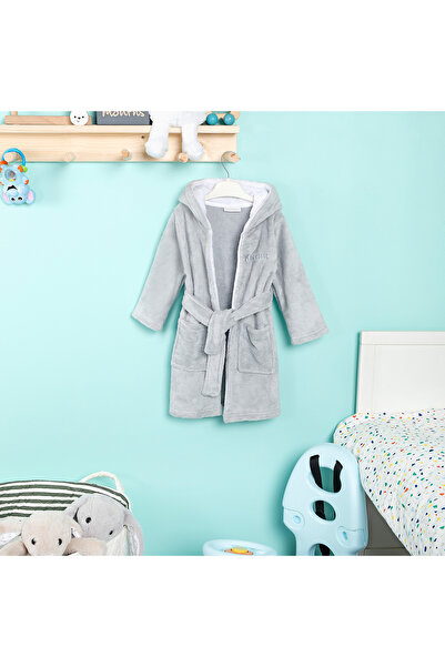 angelee baby (Printable Name) Welsoft Dressing Gown Gray