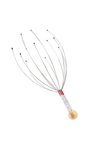 FOXMAG24 Aparat de masaj pentru păr, Calmare a durerii, Efect calmant, Stimulare 3D, Argintiu/Roșu