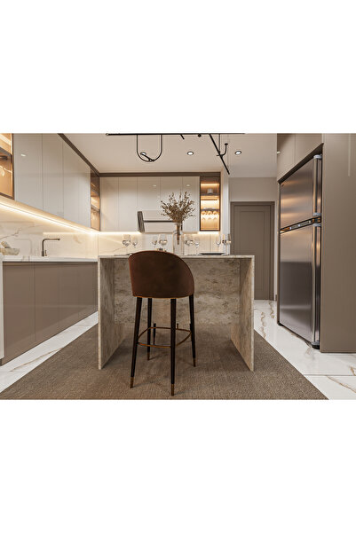 Asra Trend %100 MDFLAM 120cm Mutfak Adası Yemek ve Bar Masası MA-03