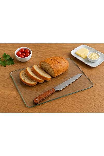 TEN DİJİTAL Glass Cutting Board 4mm Tempered 25X35 Transparent