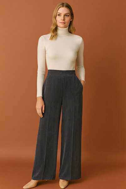 Gazella 792 BELİ YARIM LASTİKLİ CEPLİ BOL PAÇA PANTOLON