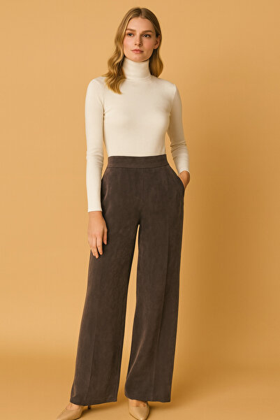 Gazella 792 BELİ YARIM LASTİKLİ CEPLİ BOL PAÇA PANTOLON