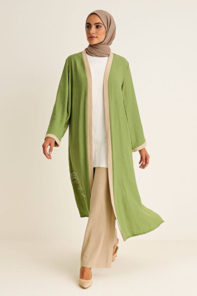 Gazella 42877 İÇİ BLUZ SIFIR KOL ÜST KİMONO YANKARIN YIRTMAÇLI BASKI DETAYYLI...