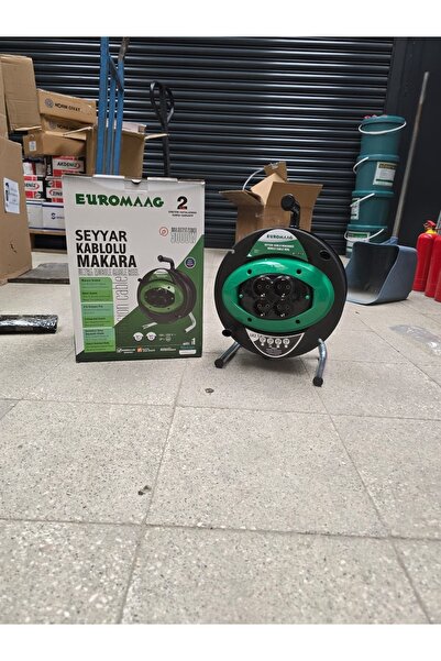EUROMAG SEYYAR KABLOLU MAKARA 3X2,5 X 30 METRE 4LÜ PRİZ PLASTİK GÖVDE