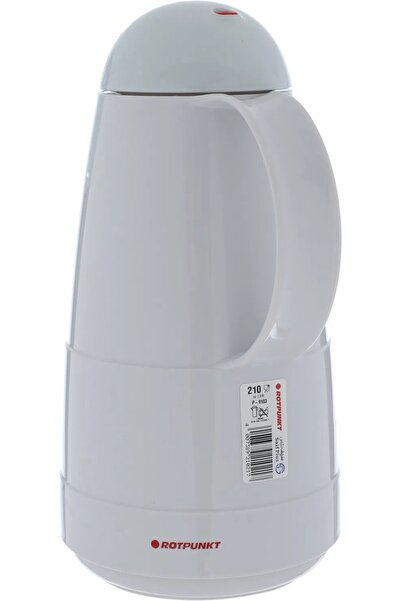 Rotpont thermos, 1 liter, thermal glass inner container, plastic outer shell - white