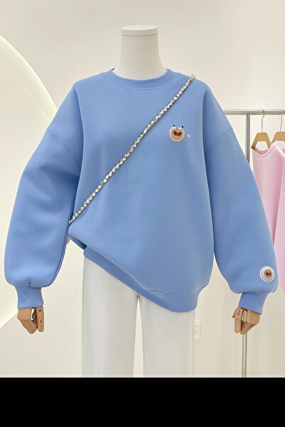 E-ROMA SWEATSHIRT UNISEX IMPRIMAT CU 3 FILOURI DE BUMBAC