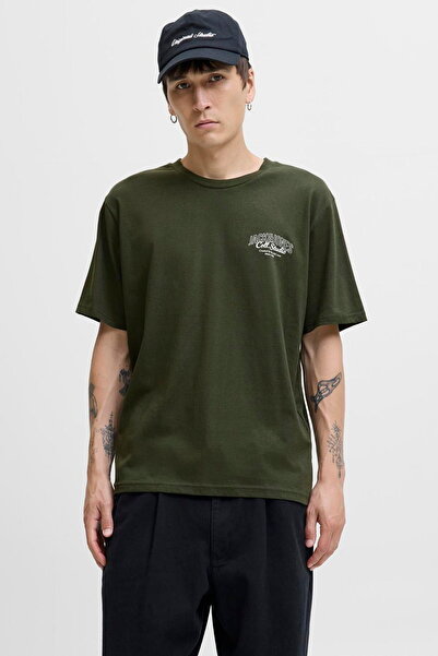 Jack & Jones Erkek Gögüs Logo Baskili Tisört - Makoto