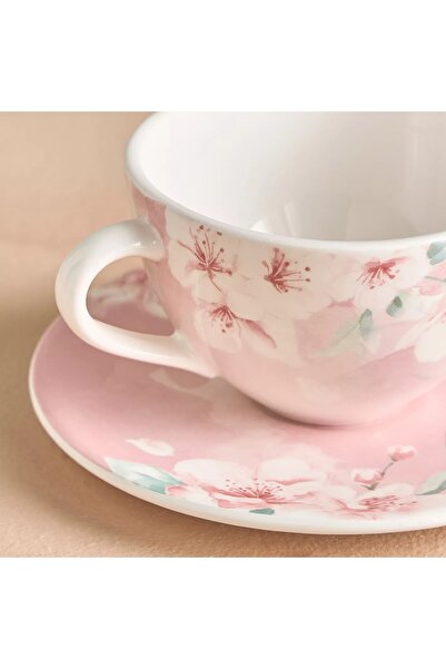 Generic Kimono Ceramic Cup and Saucer Set - 220 ml