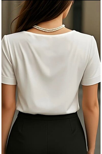 By Kul Design ΓΥΝΑΙΚΕΙΑ ΣΑΤΕΝ ΜΠΛΟΥΖΑ ΜΕ ΛΟΥΡΑΚΙΑ ΣΕ ΣΧΗΜΑ Β