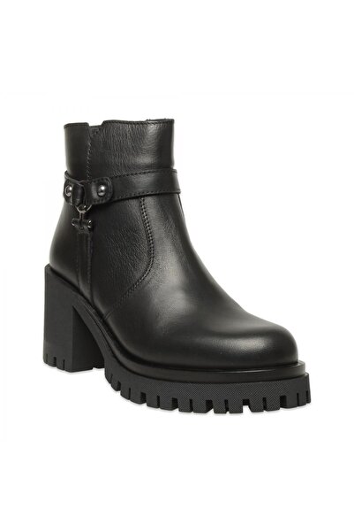 Mammamia D25Kb-8485 Günlük Topuklu Siyah Kadın Bot