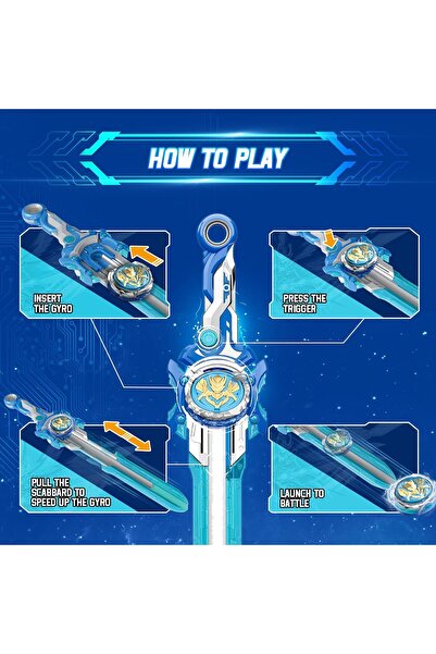 Feyza Oyuncak Infinity Nado Güç Paketi Fırtına Kanatları - Kılıç Fırlatıcı ve Metal Topaç (4 Farklı Mod)