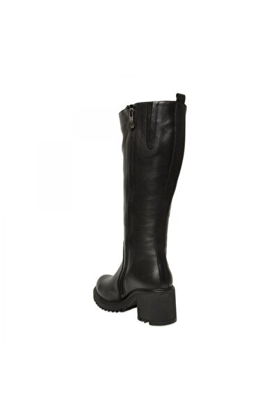 Mammamia D25Kc-2330 Kalin Topuklu Günlük Siyah Kadın Çizme