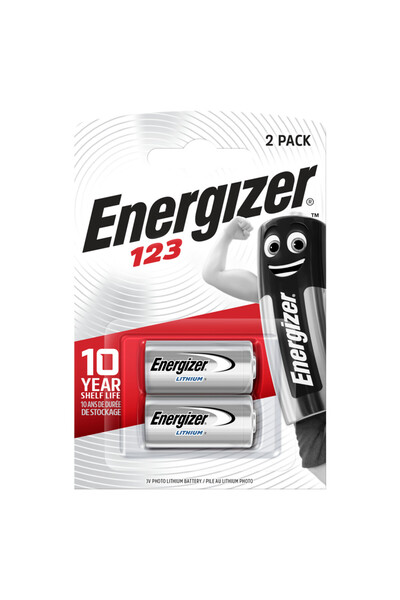Energizer Set 2 baterii speciale pentru aparate foto Energizer, LITIU tip CR123, 3V