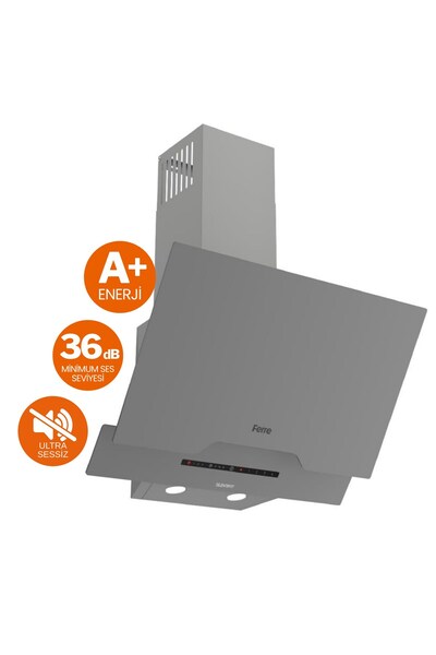 Ferre FryArt Silver Vitroseramik Elektrikli Gri Ankastre Set ( D065-SA Sessiz + MS261 + XE63CPR)