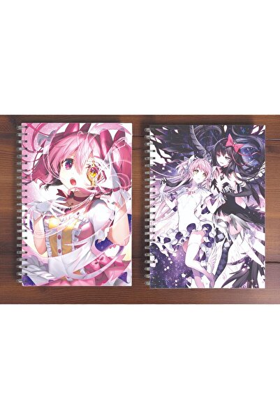 nihonwosekai Madoka Magica Anime 2 Pcs Spiral Notebook Set 50 Sheets Madoka Kaname