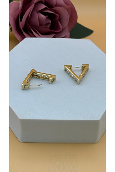 XUPING JEWELRY Zirkon Taş Üçgen Model Küpe