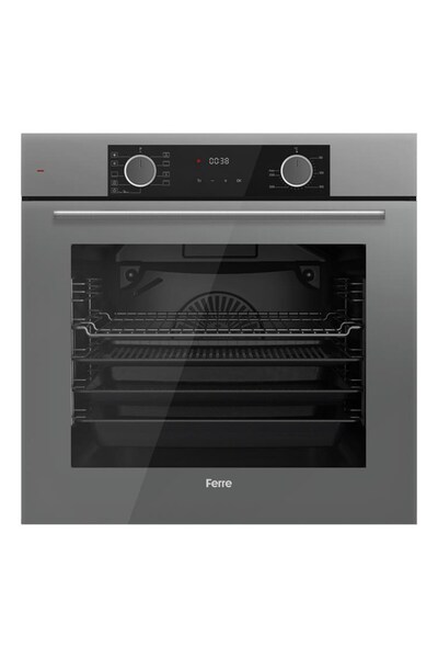 Ferre FryArt Fusion Vitroseramik Elektrikli Gri Ankastre Set ( D065-SA Sessiz + MS261 + XE63CPR)