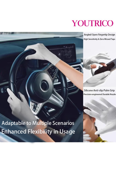 Youtrico Sun Protection Gloves Summer Cycling Fingerless Gloves For Driving SPF50 High Protection