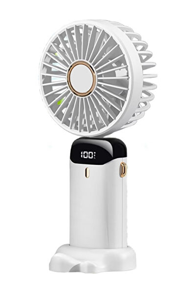 Denx Portable handheld electric fan with USB charging port, small standalone ...