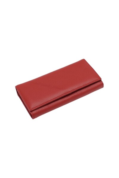 Tita Women's Wallet, Leather, Tita, Multiple Compartments, Red - PR530