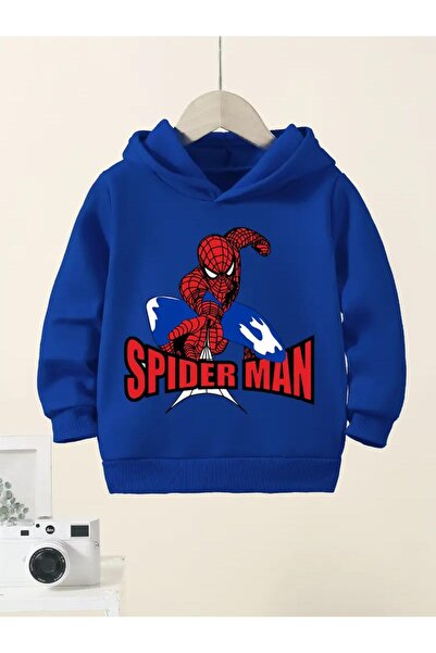 oneagılyazı Φούτερ χειμώνα με κουκούλα , Παιδικό Spiderman Spdider-Man με τύπωμα