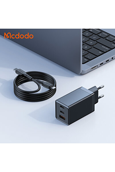 Mcdodo | 67W 2C+1A GAN 5 Mini Pro Fast Charger (EU)+36W C to L Cable 1.2m
