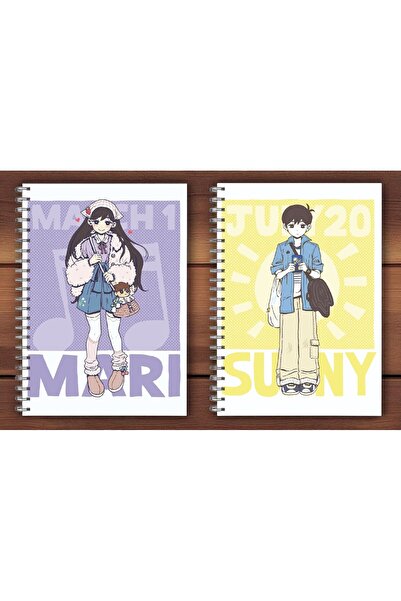 nihonwosekai Omori Anime 2 Pcs Spiral Notebook Set 50 Sheets