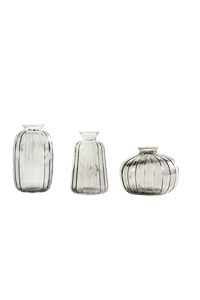 HOMİNG Clear Glass Mini Vase Flower Holder Set 242230
