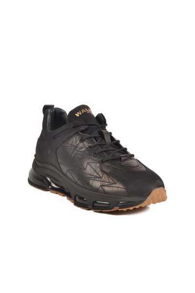WALKWAY 2623 m Black Genuine Leather Men's Sneaker