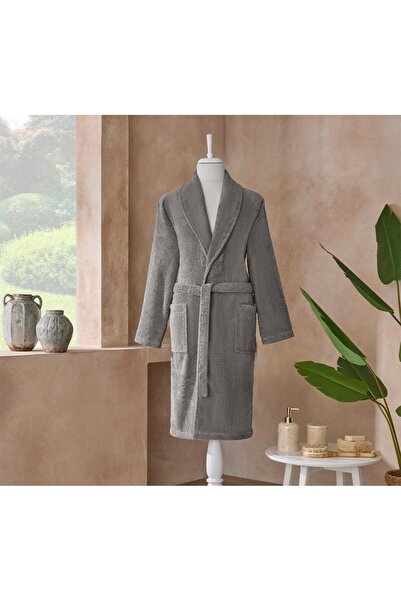 Özdilek Bathrobe Single Colourist Shawl Grey (XXL)