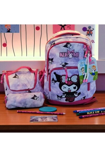 FAMEMUS ACCESSORY Set de 3 genți Kuromi (Dimensiunea genții: 50 cm Dimensiune...