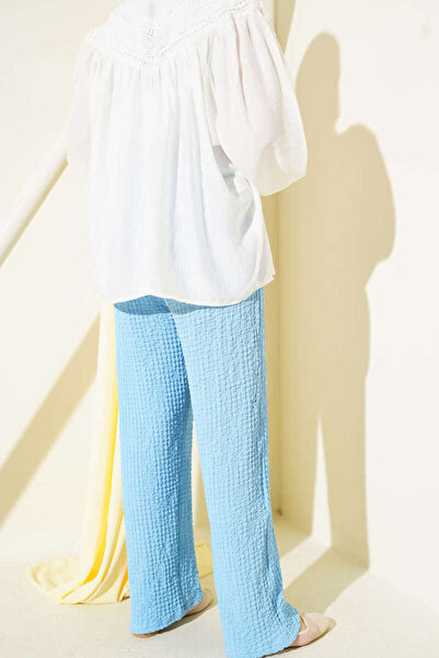 MODA Bubble Gofre Fabric Embossed Summer Trousers