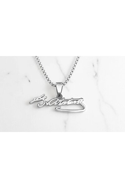 RoyalVance ÇELİK ZİNCİRSİZ KOLYE UCU-ATATÜRK İMZALI