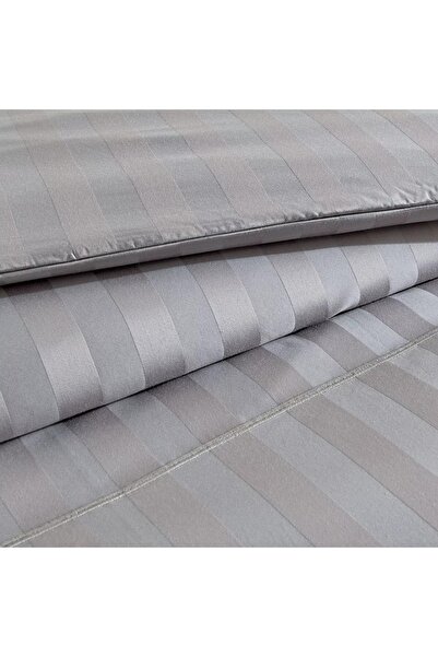 Generic Satin Stripe Pima Cotton Sateen 525 Thread Count 3-Piece Queen Duvet Cover Set - 200x200 cm