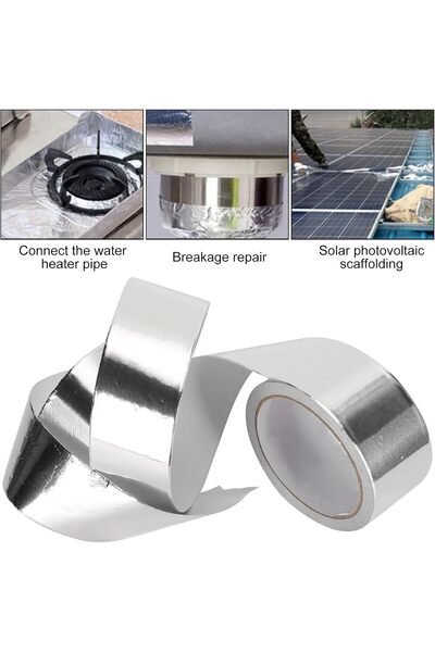 MUBX Alüminyum Folyo Bant Yanmaz Kombi Soba Borusu Bandı 48mm X 5M