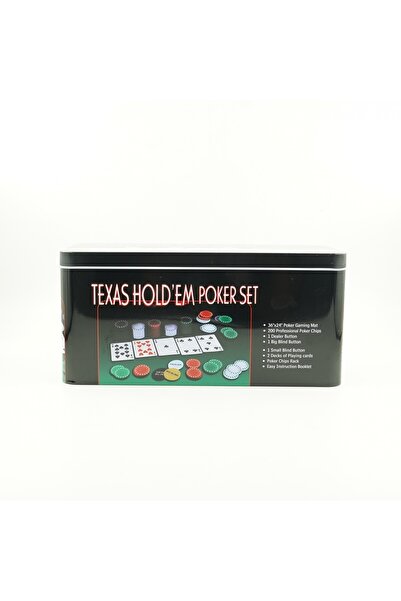 Flippy Complex Poker Set with 200 Chips, Includes 2 Decks of Cards, Texas Hold'em Set, Portable, Sto
