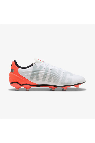 Puma King Match Fg-Ag Men's White Turf Football Shoes