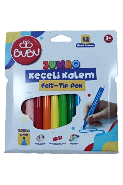 Bubu Bu-Bu Jumbo Keçeli Kalem 6mm 12'li