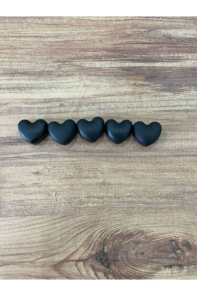 Home Mat Siyah 5'li Kalpli Magnet Seti – Fotoğraf ve Not Tutucu, Buzdolabı Süsü, Güçlü Mıknatıs, Dekorati