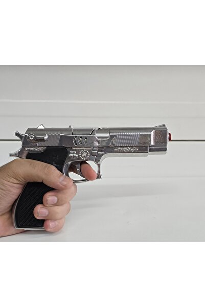 sem oyuncak Oyuncak Kapsül Tabanca 20 cm Metal Oyuncak Silah Ürün Demir Krom
