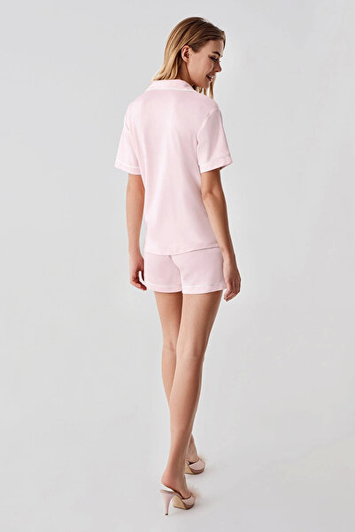 Freshness 324 Set de pijamale pentru femei, 4 piese, cu halat și pantaloni scurți