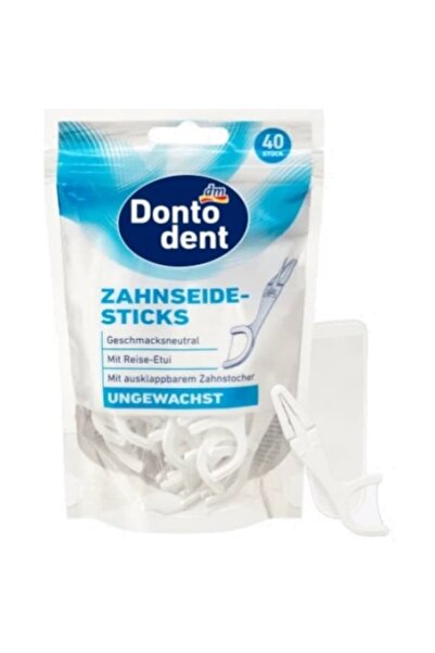 OneLash Set 40 floss threads, Dontodent, unwaxed, white