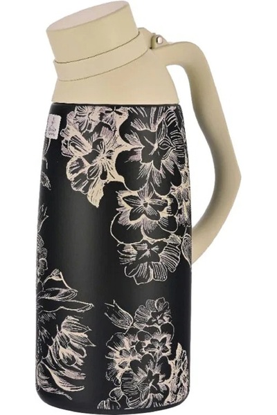 Rania ترمس تايملس، سعة 2.5 لتر، هيكل داخلي من الفولاذ، هيكل خارجي من الفولاذ ...