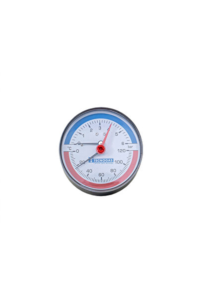 TECNOGAS Axial Thermomanometer 1/2″, 6 bar, 8 mm Dial Z-TOOLS EXT10540003
