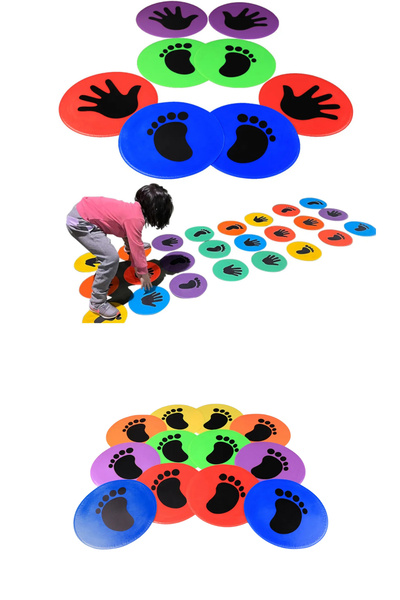 Leiste TWİSTER 24' lü Renkli Keçe Basamak Ayaklar Eller Duyusal Denge Beceri ...