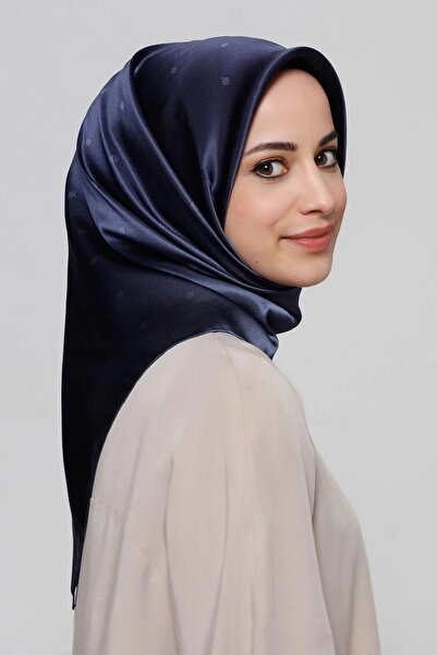 Armine Сучасний шовковий шарф з твілу, синій шарф з візерунком